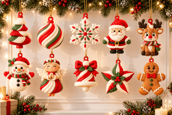 Christmas Ornaments STL 3D Print Set - 10 Festive Holiday Models - Image 4