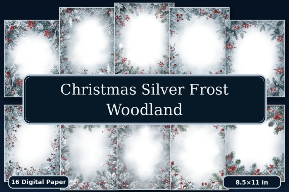 Christmas Silver Frost Woodland