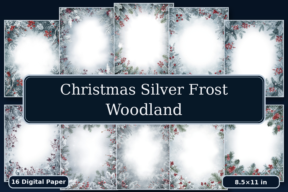 Christmas Silver Frost Woodland