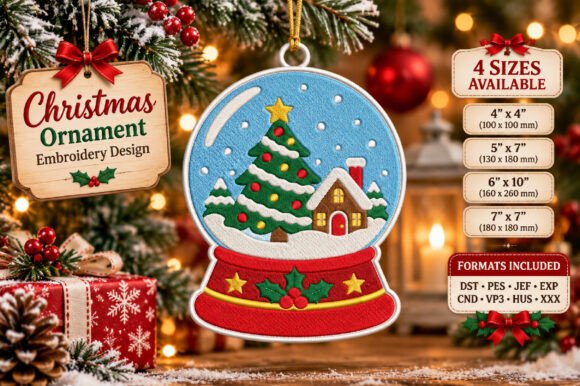 Christmas Snow Globe Ornament
