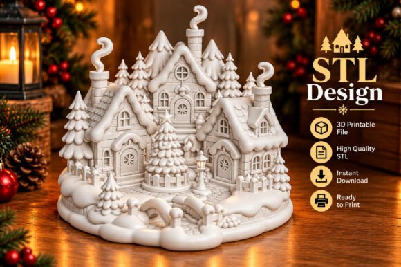 Knitted Christmas Mouse with Star STL – Cozy Holiday 3D Print File - Image 10