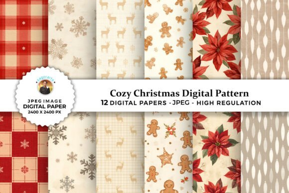Cozy Holiday Christmas Digital Patterns