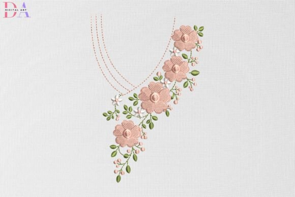 Delicate Dress Floral Neckline