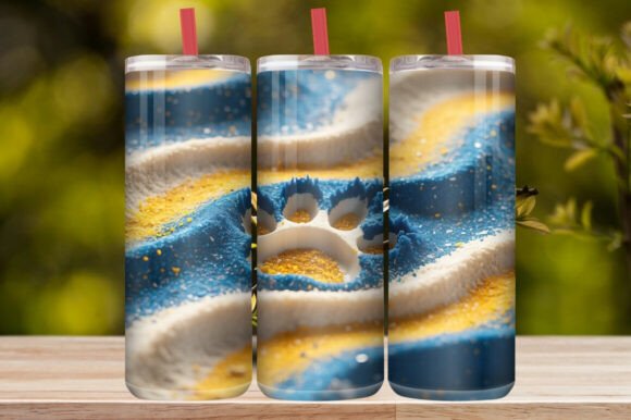 Dog Paw Print Tumbler Wrap