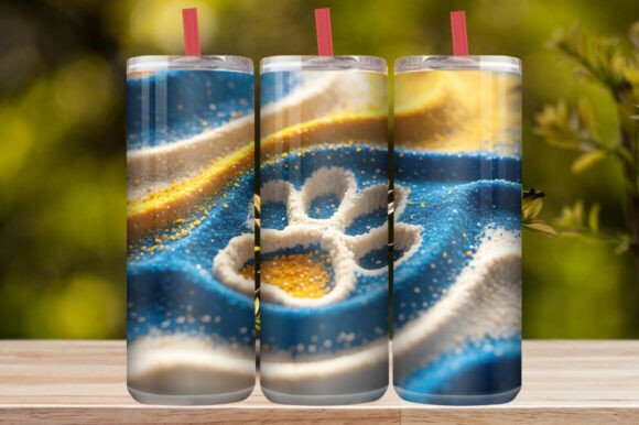 Dog Paw Print Tumbler Wrap