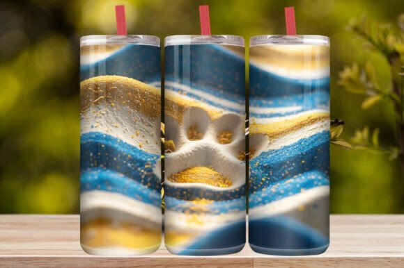 Dog Paw Print Tumbler Wrap
