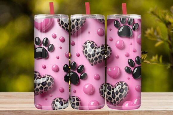 Dog Paw Print Tumbler Wrap