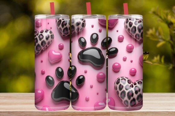 Dog Paw Print Tumbler Wrap