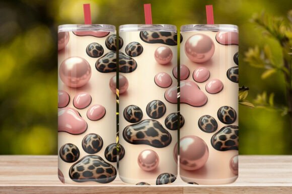 Dog Paw Print Tumbler Wrap
