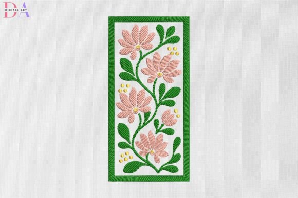 Elegant Flower Border Panel