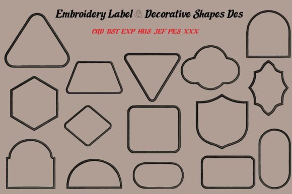 Embroidery Label & Decorative Shapes