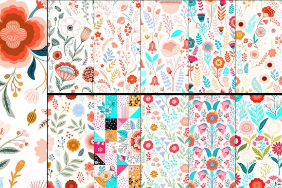 Floral Seamless Pattern Bundle | Hand Dr
