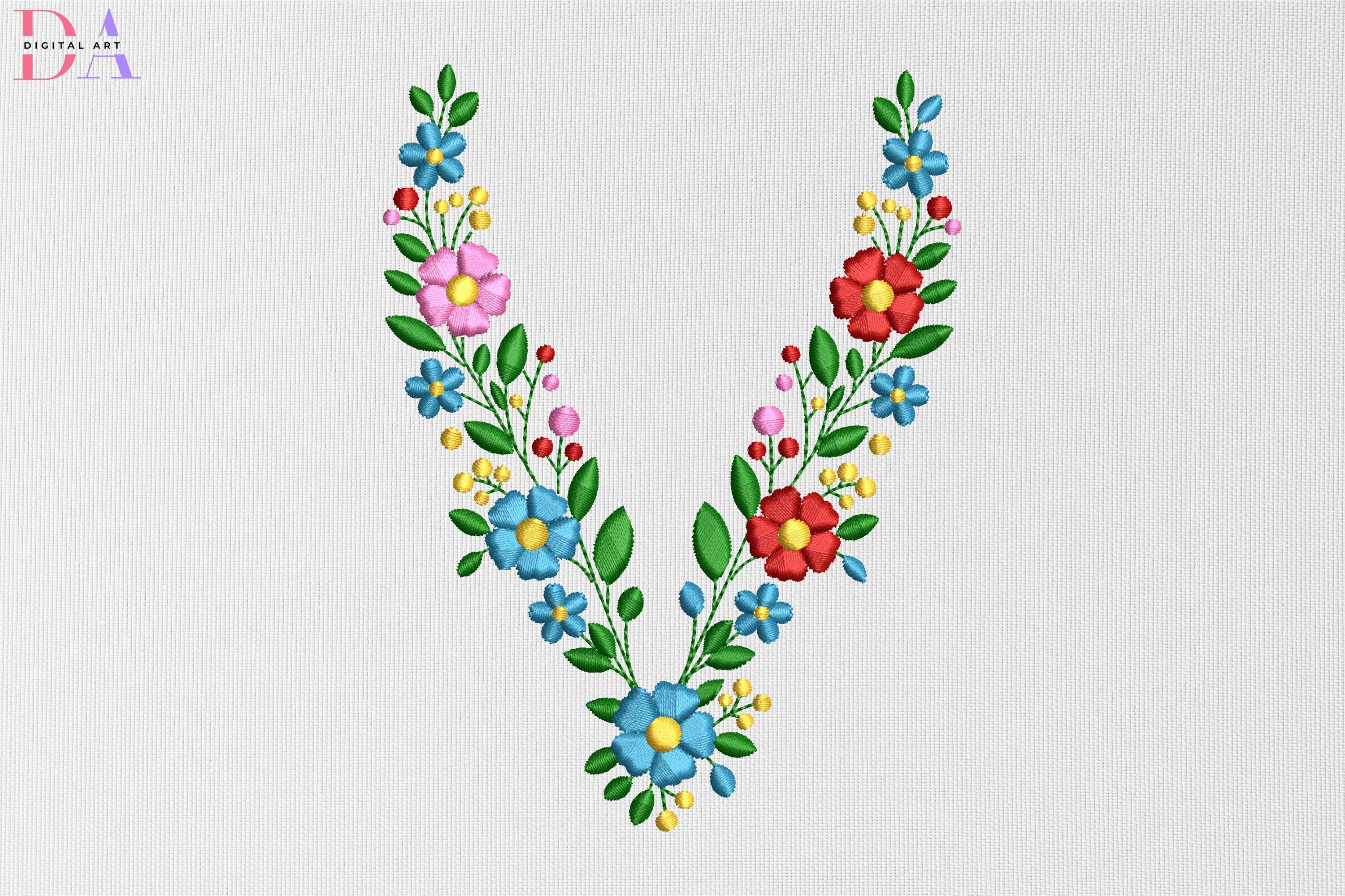 Floral V Neck