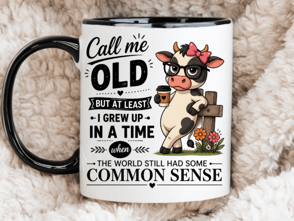 Funny Cow Common Sense Coffee Mug Wrap