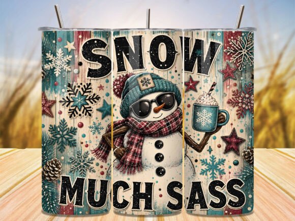 Funny Snowman Sass 20oz Tumbler Wrap