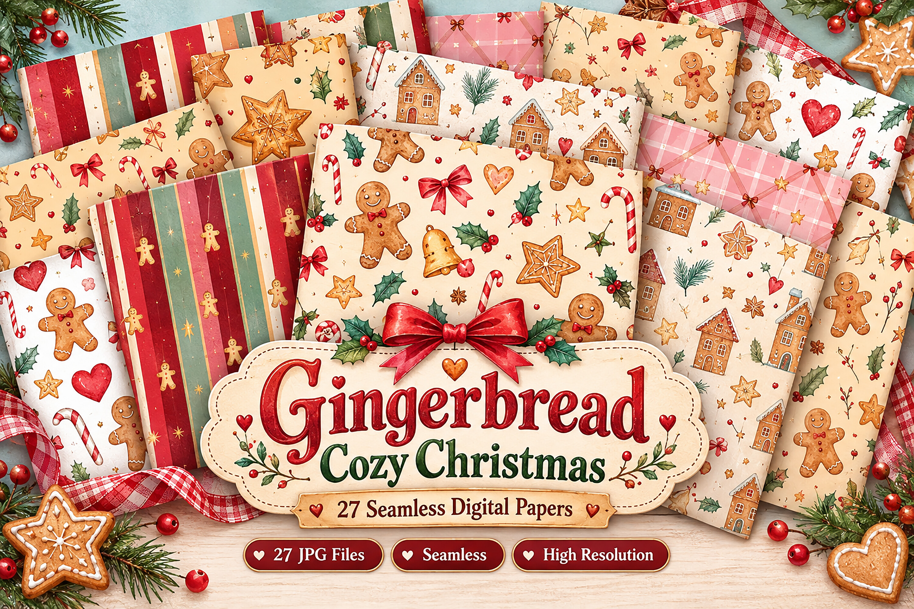 Gingerbread Cozy Christmas Digital
