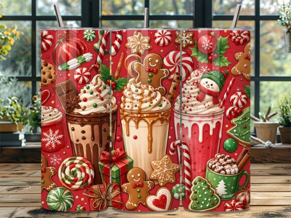 Gingerbread Latte Christmas Tumbler Wrap