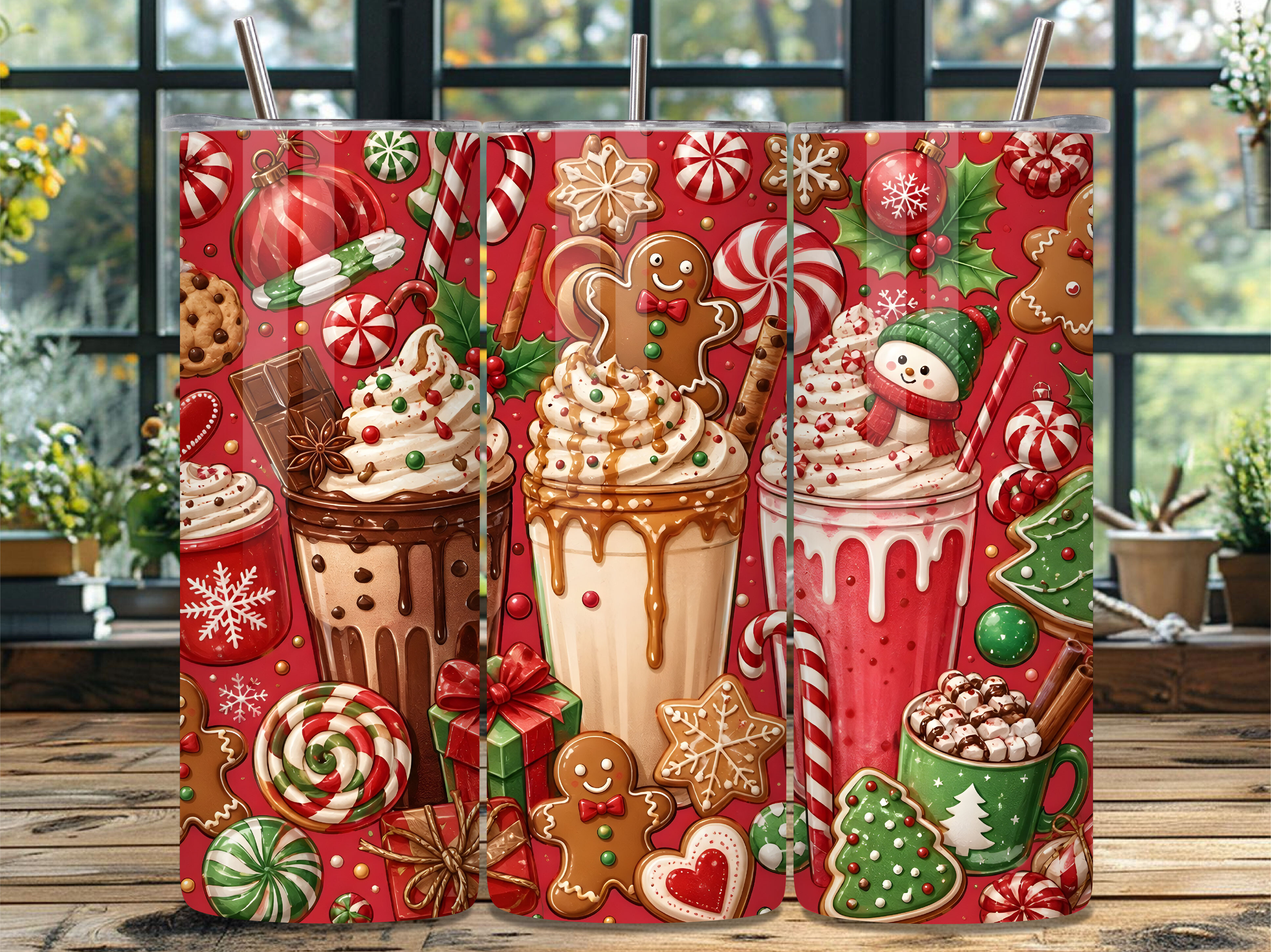 Gingerbread Latte Christmas Tumbler Wrap