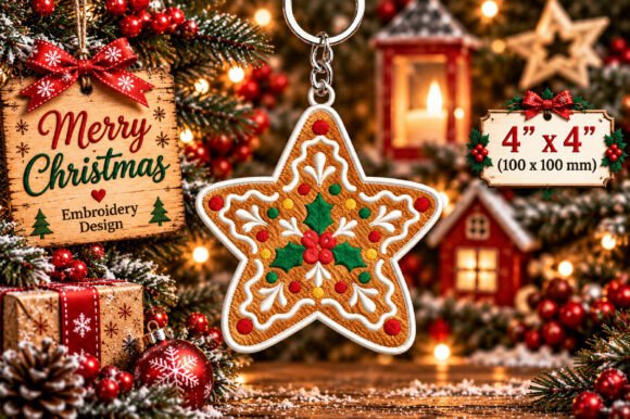 Gingerbread Star Christmas Ornament