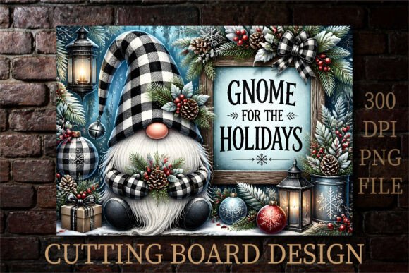 Gnome for the Holidays Cutting Board