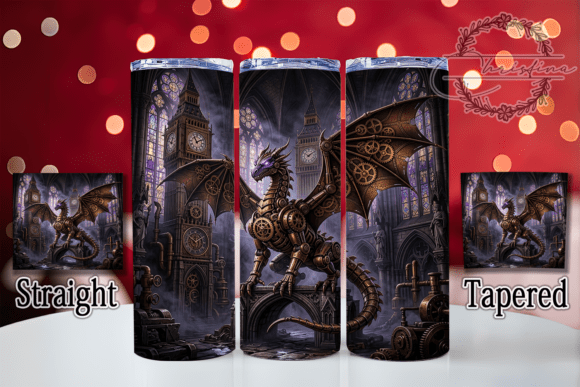 Gothic Steampunk Dragon 20oz Tumbler