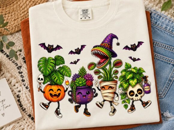 Halloween Plants PNG Shirt Design