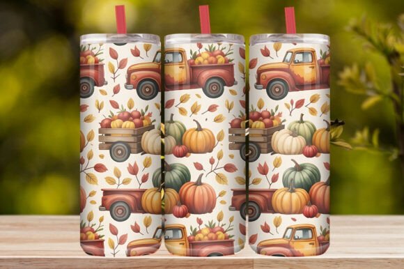 Halloween Pumpkin Tumbler Wrap