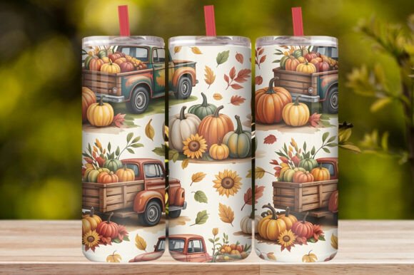 Halloween Pumpkin Tumbler Wrap
