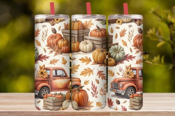 Halloween Pumpkin Tumbler Wrap