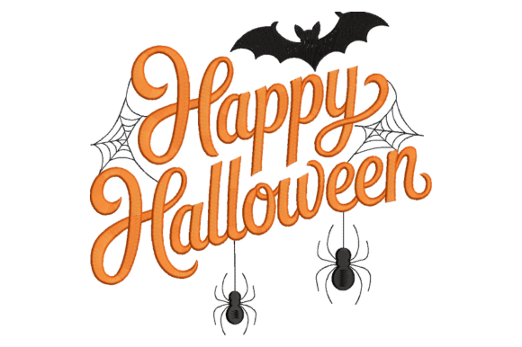 Happy Halloween Embroidery Design