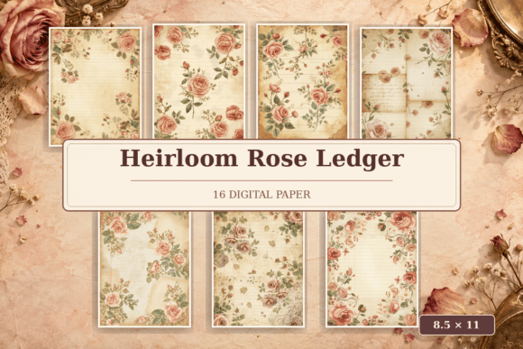 Heirloom Rose Ledger Junk Journal