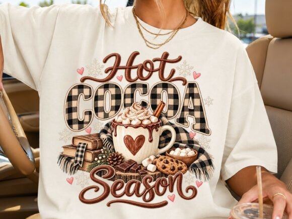 Hot Cocoa Season PNG Sublimation Shirt