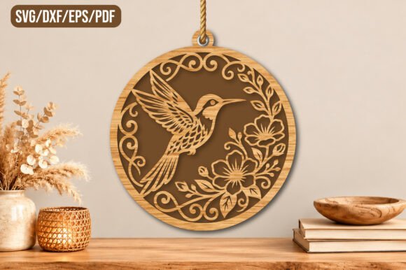 Hummingbird Floral Round