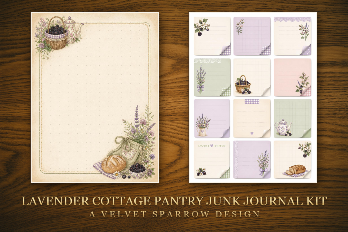 Lavender Cottage Pantry Junk Journal Kit