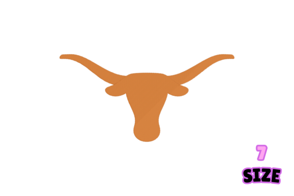 Longhorn Embroidery Design