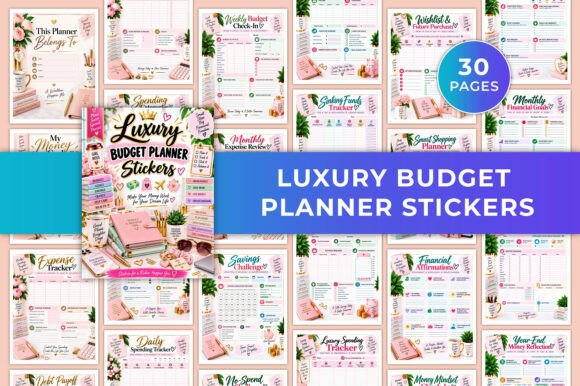 Luxury Budget Planner Stickers KDP