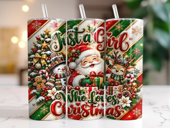 Merry Christmas Santa 20oz Tumbler Wrap