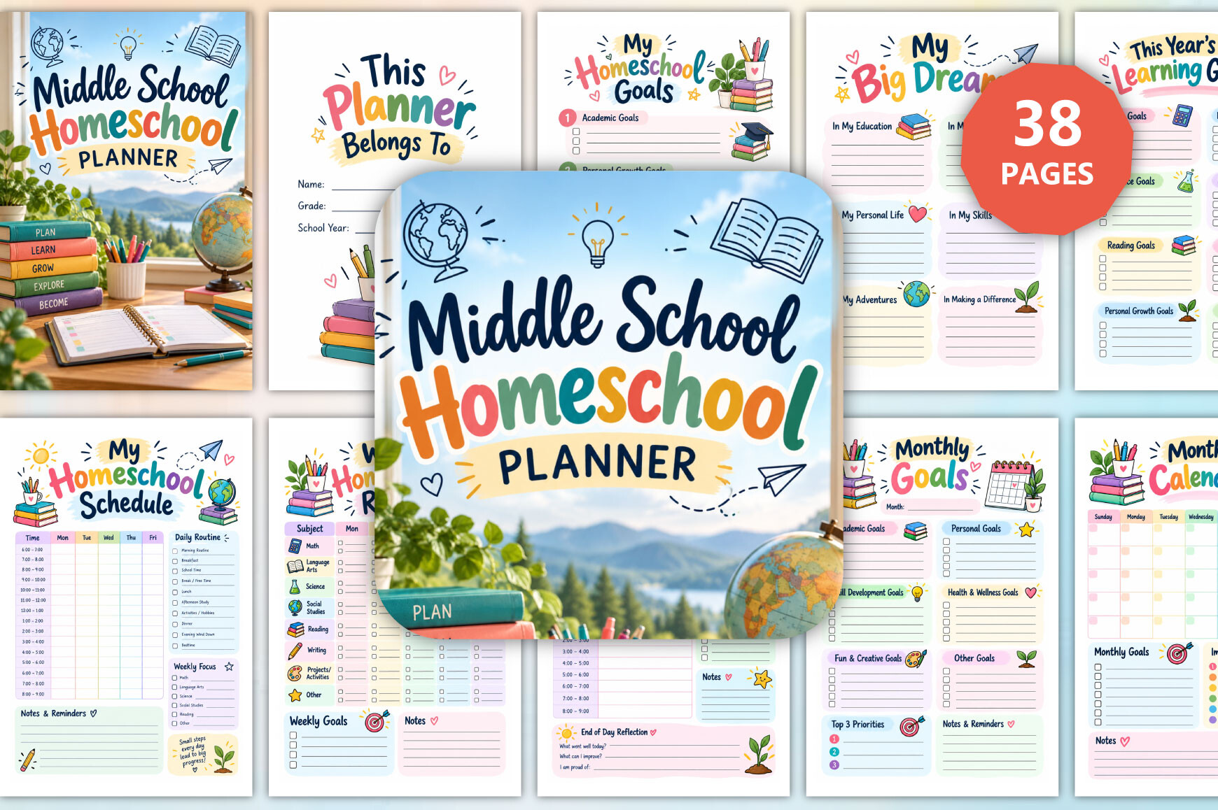 Middle School Homeschool Planner