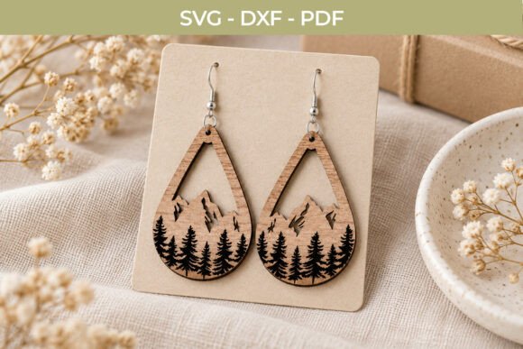 Mountain Earrings SVG