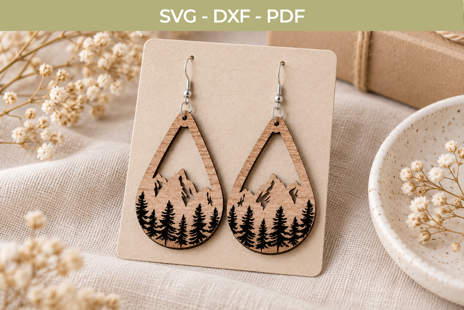 Mountain Earrings SVG