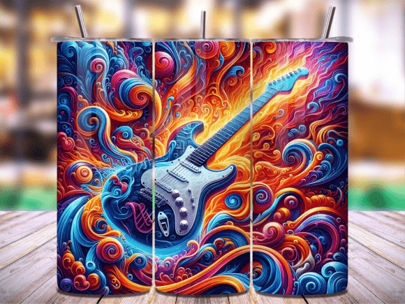 Musical Guitar 20oz Tumbler Wrap Vol.21