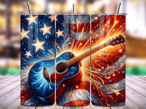 Musical Guitar 20oz Tumbler Wrap Vol.22