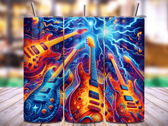 Musical Guitar 20oz Tumbler Wrap Vol.8