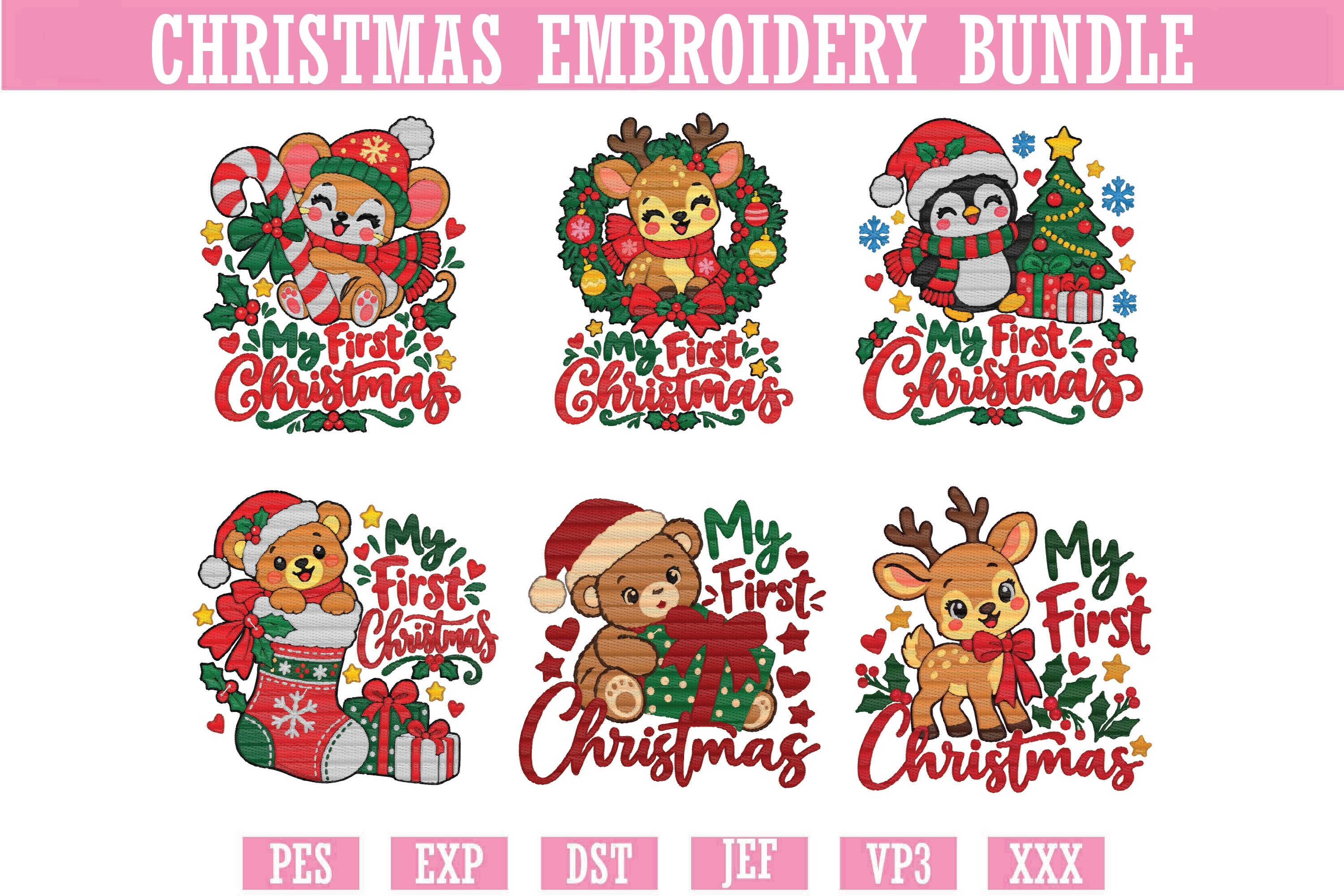My First Christmas Embroidery Bundle