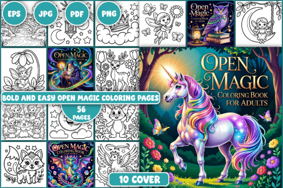 Open Magic Coloring Pages