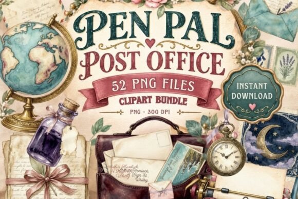 Pen Pal Post Office Clipart | 52 Vintage