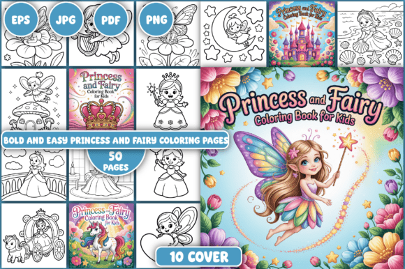 Princess and Fairy Coloring Pages