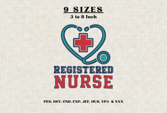Registered Nurse Stethoscope Heart DST