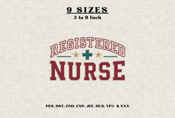 Registered Nurse Varsity Embroidery Dst