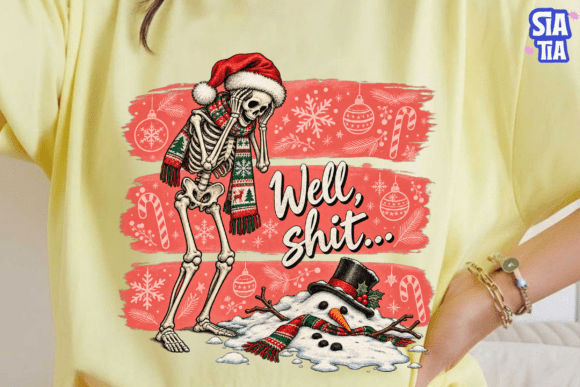 Skeleton Christmas PNG Sublimation Shirt